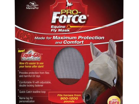 Pro-Force Equine Fly Mask with EarsWith Ears 1 Count by Manna Pro Discount