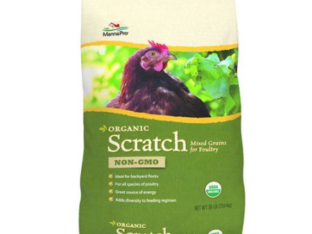 Organic Scratch Mixed Grains for Poultry 30 lbs 30 Lbs by Manna Pro For Discount