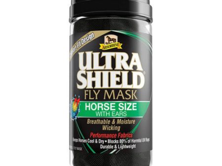 Ultra Shield Fly Mask with Ears Horse 1 Count by Absorbine Fashion