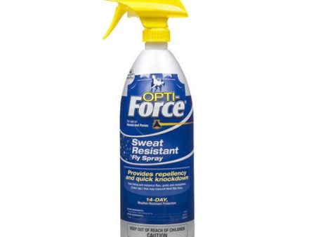 Opti-Force Sweat Resistant Fly Spray 32 Oz by Manna Pro Online