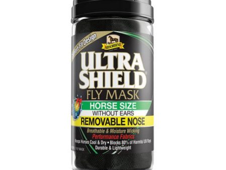 Ultra Shield Fly Mask without Ears Horse Removable Nose 1 Count by Absorbine Sale