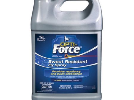 Opti-Force Sweat Resistant Fly Spray 1 Gallon by Manna Pro on Sale