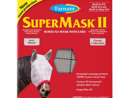 SuperMask II Fly Mask with EarsHorse 1 Count by Farnam Discount