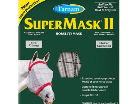 SuperMask II Fly Mask without EarsX-Large 1 Count by Farnam Online now