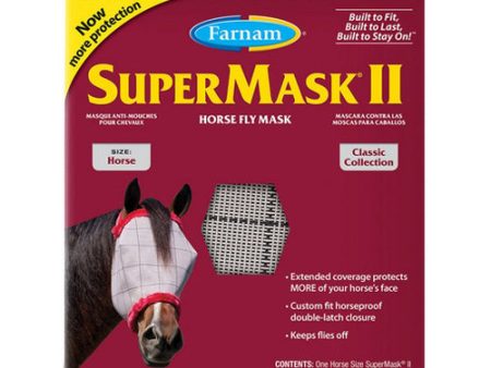 SuperMask II Fly Mask without EarsHorse 1 Count by Farnam Supply