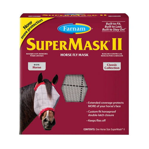 SuperMask II Fly Mask without EarsHorse 1 Count by Farnam Supply