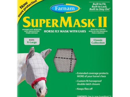 SuperMask II Fly Mask with EarsX-Large 1 Count by Farnam Online Hot Sale