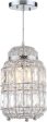 Safavieh Bellamy Chrome Glass Adjustable Pendant Chrome Clear Lamp Online Hot Sale