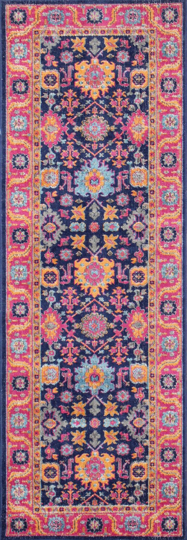 Bashian Heritage H114-Z055A Dark Blue Area Rug For Discount