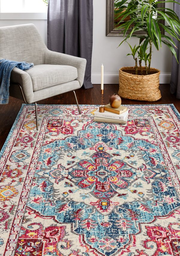 Bashian Dakota D113-MH107 Teal Area Rug Hot on Sale