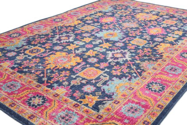 Bashian Heritage H114-Z055A Dark Blue Area Rug For Discount