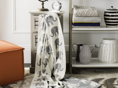 Safavieh Elliot Knit Textures and Weaves Light Grey Natural Throw Online