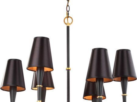 Safavieh Alroy 3 Light Chandelier Black Gold Lamp Online Sale