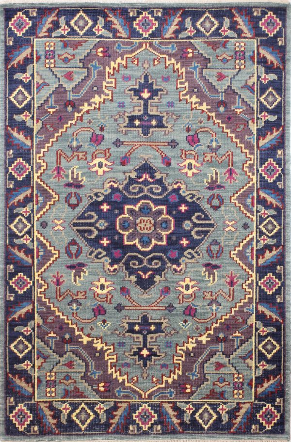 Bashian Artifact A154-AR109 Teal Area Rug Discount