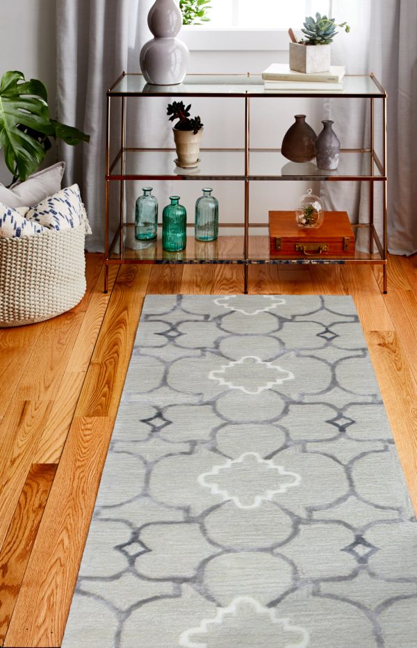 Bashian Greenwich R129-HG308 Silver Area Rug For Discount