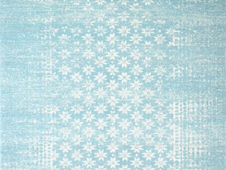 Bashian Everek E110-5362 Aqua Area Rug For Sale