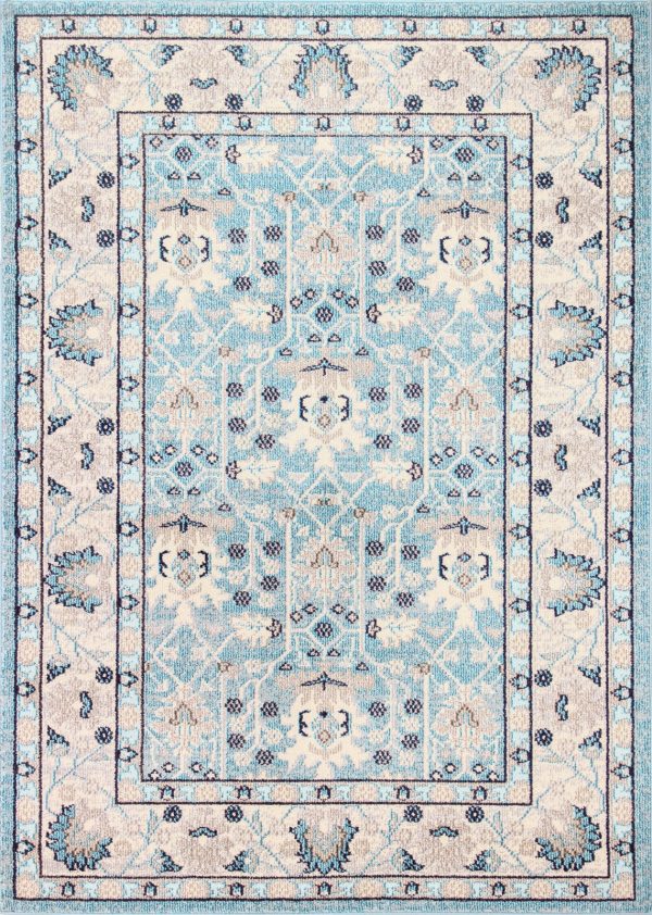 Bashian Dakota D113-MH115 Light Blue Area Rug Cheap