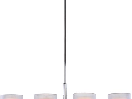 Safavieh Aura 4 Light Chrome Adjustable Island Pendant Lamp Online Sale