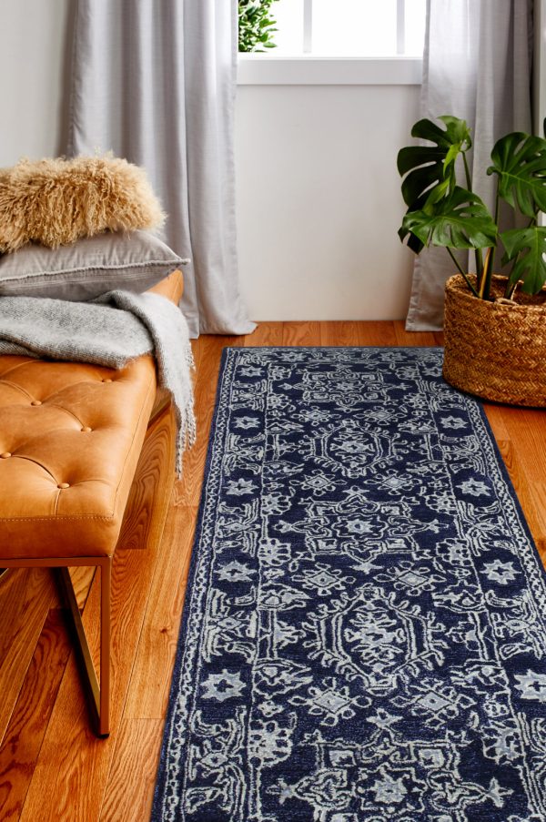 Bashian Greenwich R129-HG352 Navy Area Rug Supply