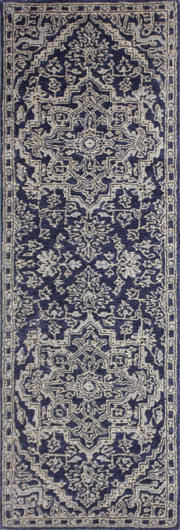 Bashian Greenwich R129-HG350 Navy Area Rug Online Hot Sale