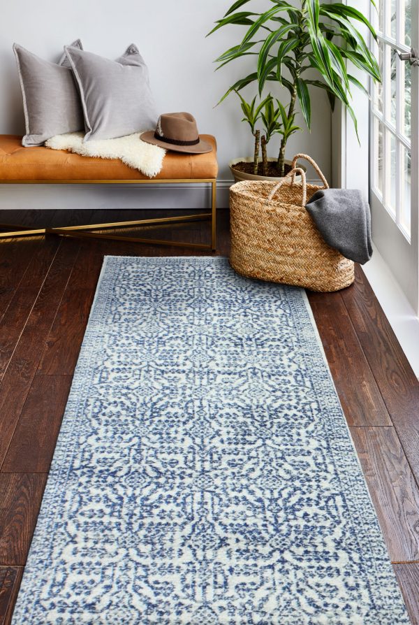 Bashian Everek E110-5466 Ivory Blue Area Rug For Discount