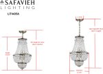 Safavieh Amoret 4 Light Brass Adjustable Beaded Chandelier Brass Clear Lamp Online Hot Sale