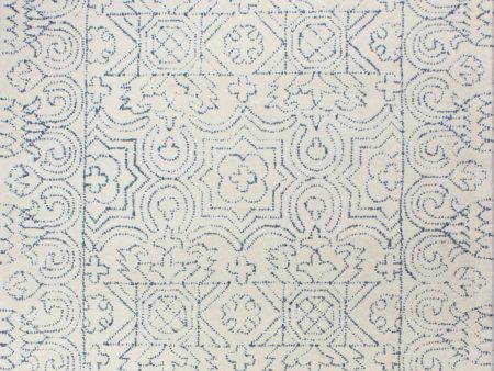 Bashian Venezia R120-CL133 Ivory Teal Area Rug on Sale