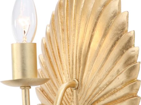 Safavieh Adonis Wall Sconce Gold Leaf Lamp on Sale