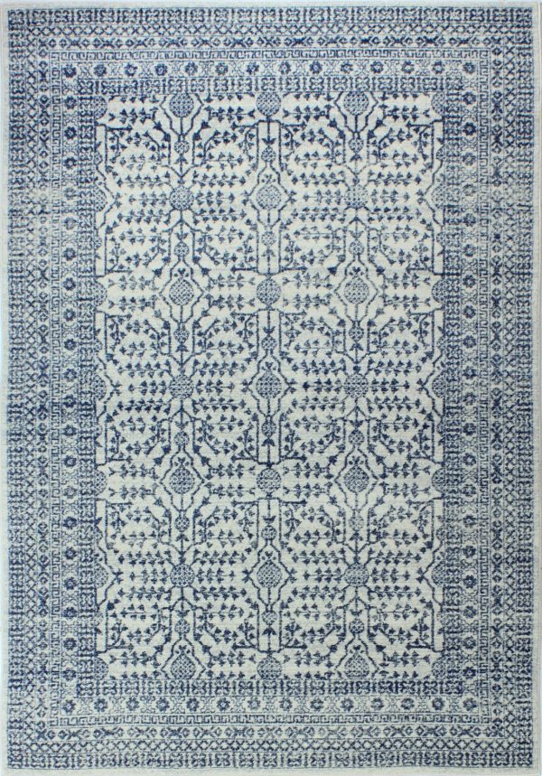 Bashian Everek E110-5466 Ivory Blue Area Rug For Discount