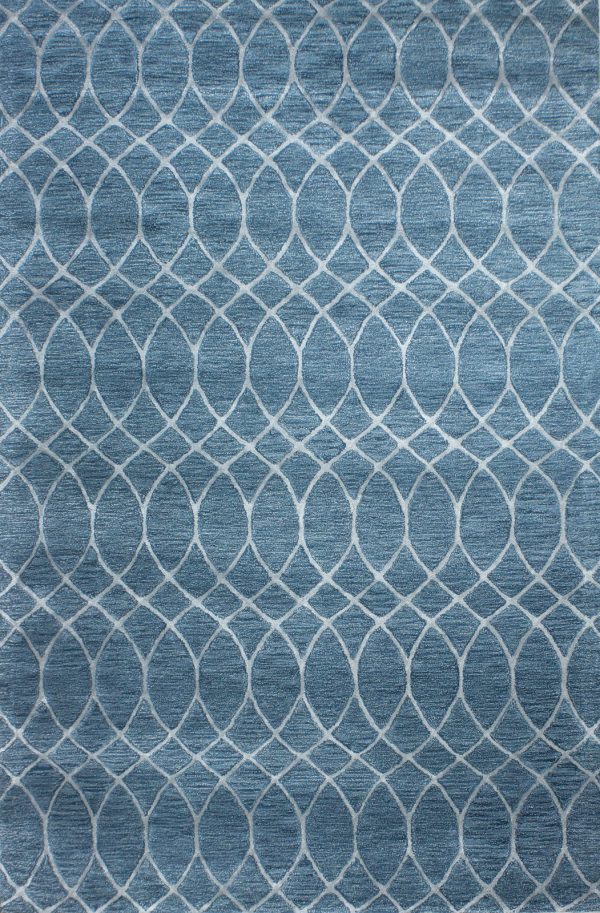 Bashian Greenwich R129-HG300 Azure Area Rug Hot on Sale