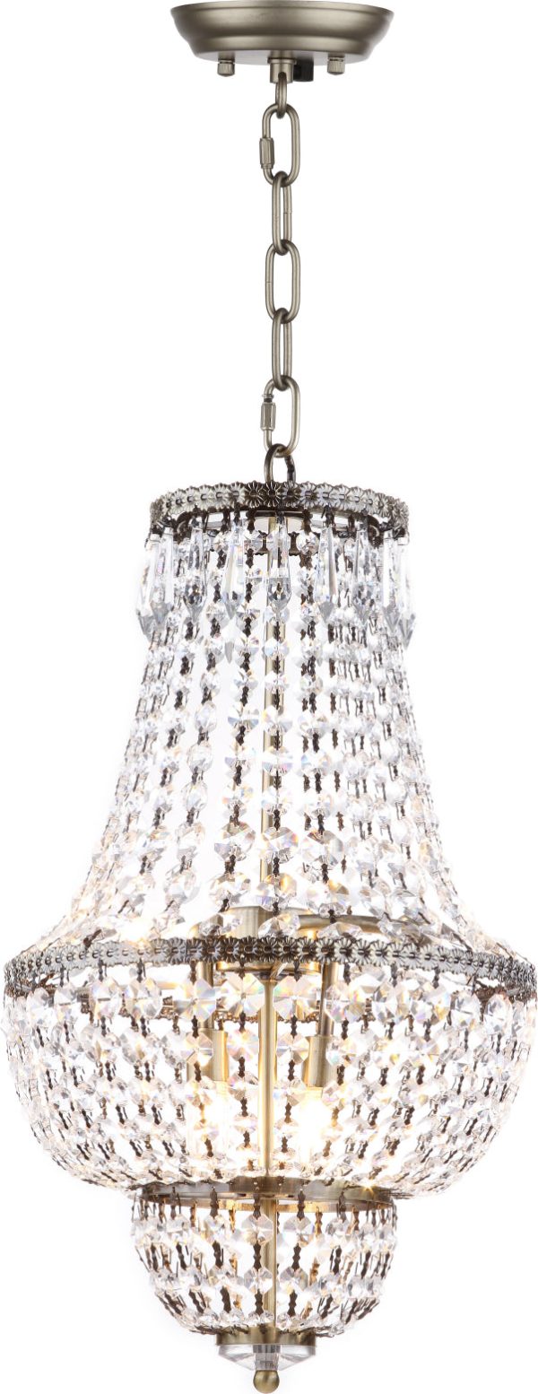 Safavieh Amoret 4 Light Brass Adjustable Beaded Chandelier Brass Clear Lamp Online Hot Sale