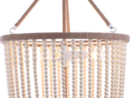 Safavieh Angie 3 Light Cream Beaded Pendant Lamp Hot on Sale