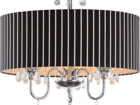 Safavieh Abbeville 3 Light Chrome Beaded Chandelier Lamp on Sale