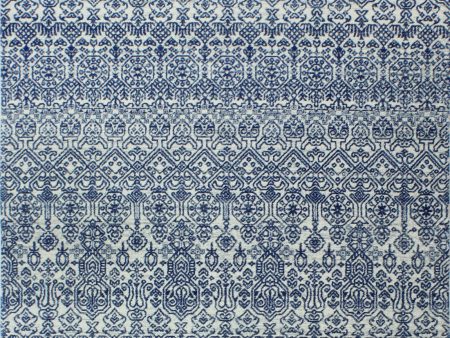 Bashian Everek E110-5465 Ivory Blue Area Rug Hot on Sale