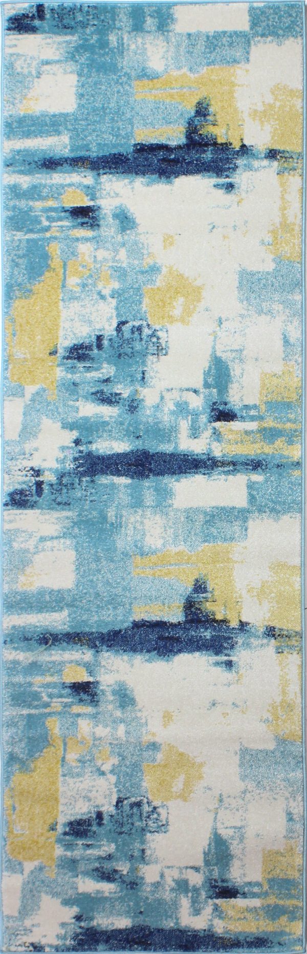 Bashian Everek E110-5470 Ivory Blue Area Rug Supply