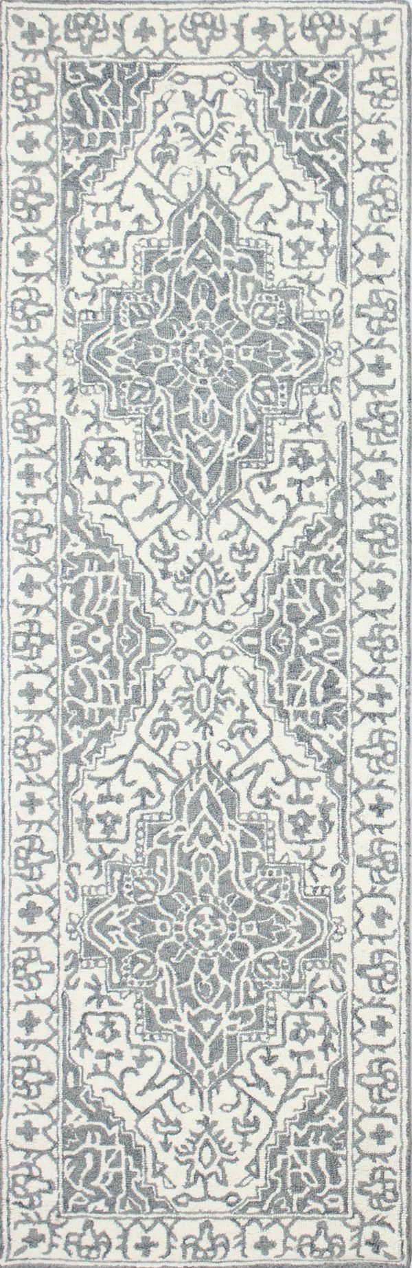 Bashian Valencia R131-BNAL89 Ivory Grey Area Rug Online now