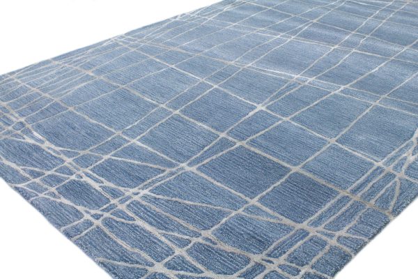 Bashian Greenwich R129-HG312 Azure Area Rug For Sale