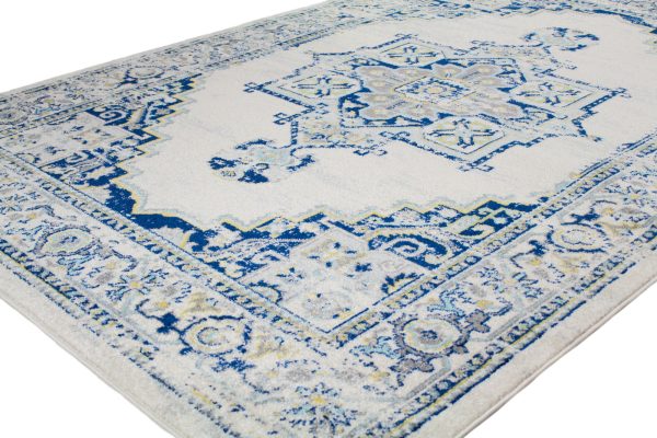 Bashian Mayfair M147-MH507 Ivory Blue Area Rug Fashion