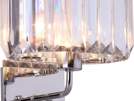 Safavieh Athena Chrome Acrylic Wall Sconce Nickel Clear Lamp Hot on Sale