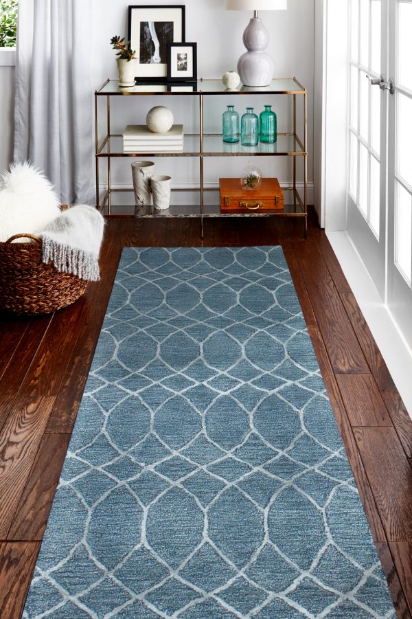 Bashian Greenwich R129-HG300 Azure Area Rug Hot on Sale