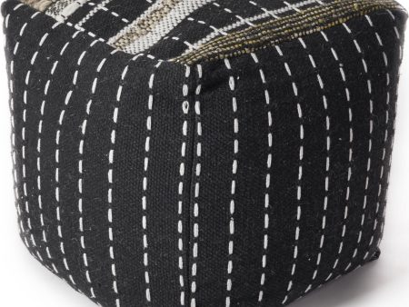 KAS Pouf F860 Black and White Pulse Online Sale