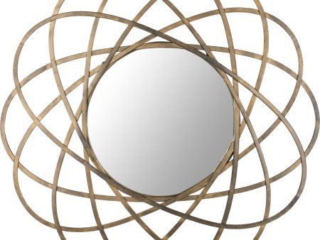 Safavieh Galaxy Wall Mirror Antique Gold For Sale