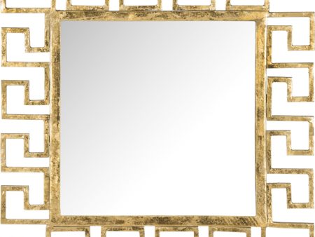 Safavieh Calliope Greek Key Mirror Antique Gold Antique Gold For Cheap