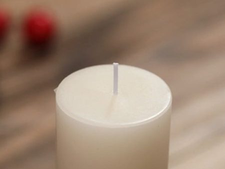 White Scented Pillar Candle 12hrs 5 cm Hot on Sale