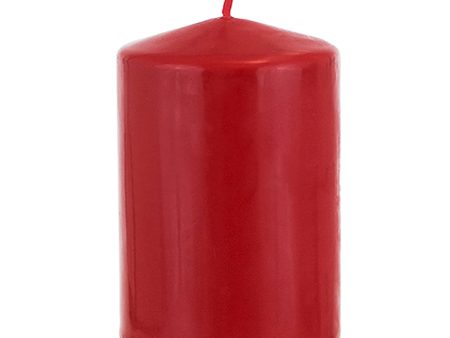 Pillar Candle unscented Red 5  For Cheap