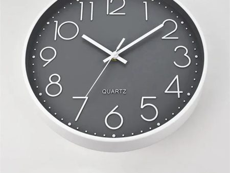 Round Wall Clock Black White 11  Cheap