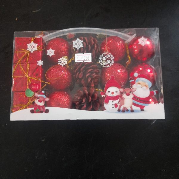 15PCS Christmas Assorted Hanging Red Balls 3cm Sale