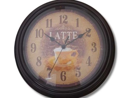 Wall Clock Latte Round 12  on Sale