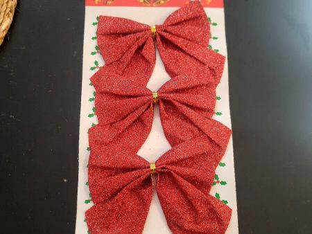 3PCS Christmas Tree Bow For Sale