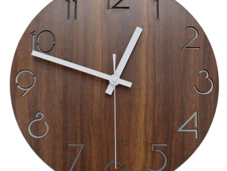 12  Wooden Round Wall Clock Hot on Sale